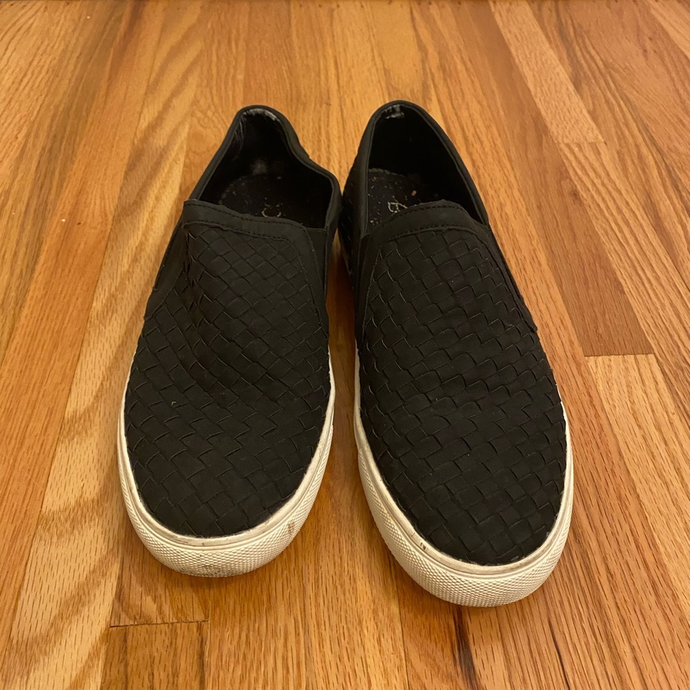 Black Slip Ons - Weave